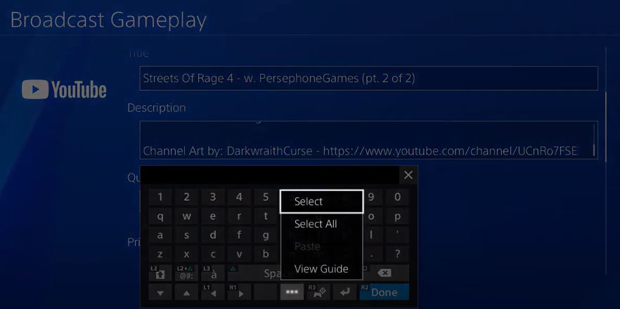 how to copy and paste symbols on ps4