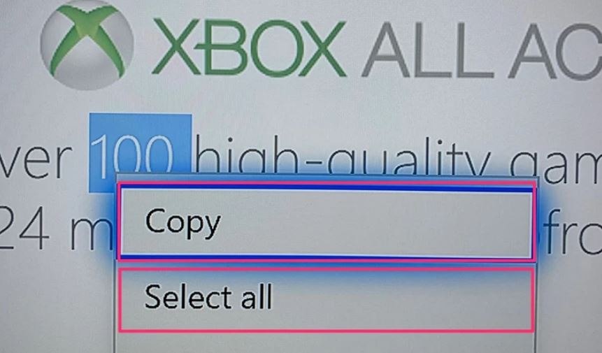 how to copy and paste on xbox one
